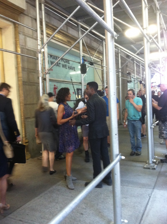 I took this photo in the summer of 2013 when we saw Chris Rock and Rosario Dawson filming "Top Five"